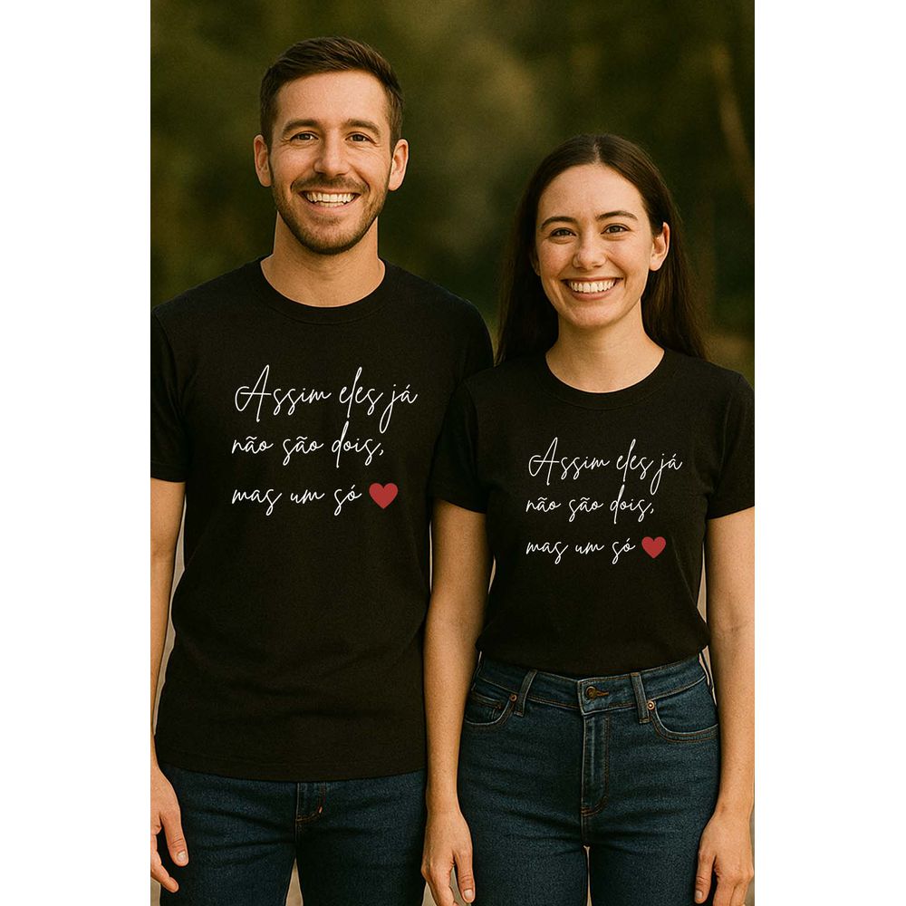 Kit com 2 Camisetas Dia dos Namorados - CAMISETAS DA FÉ