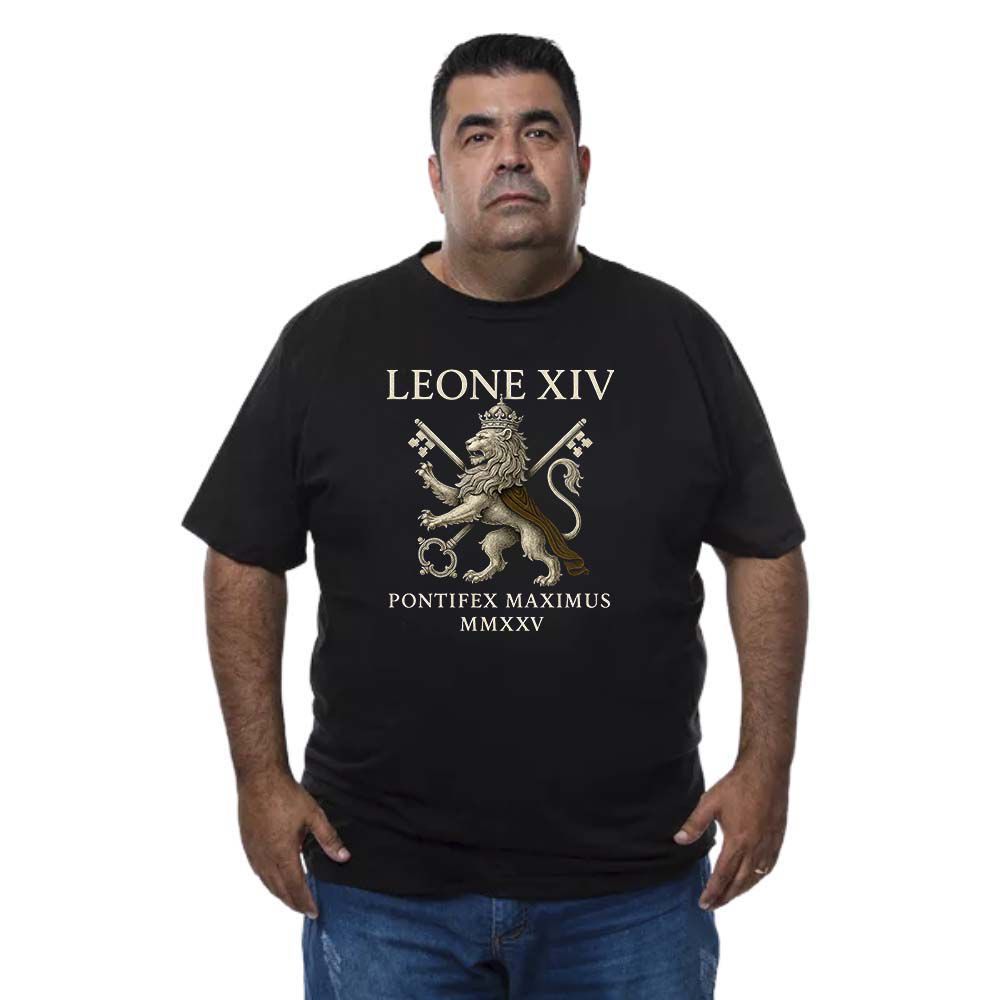 Camiseta Papa Leão - CAMISETAS DA FÉ