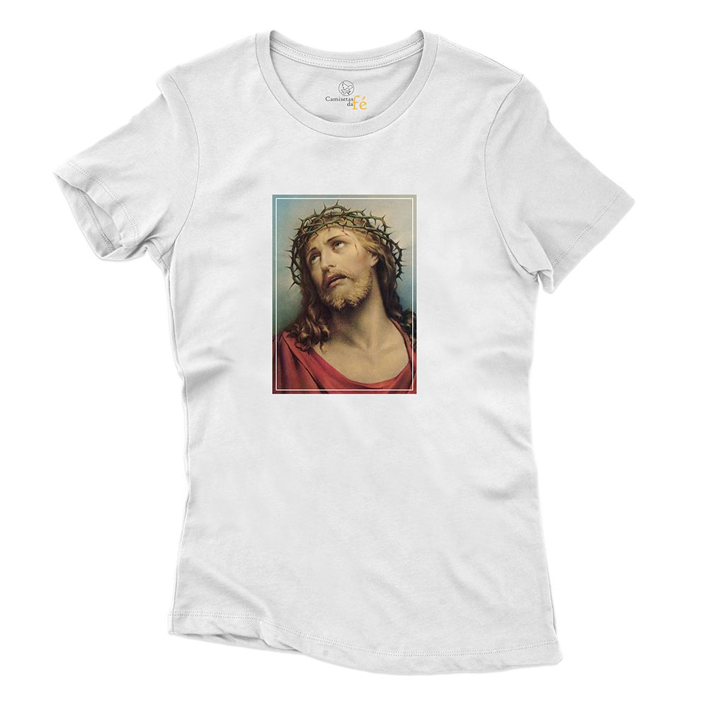 Baby Look Branca Jesus Cristo - CAMISETAS DA FÉ