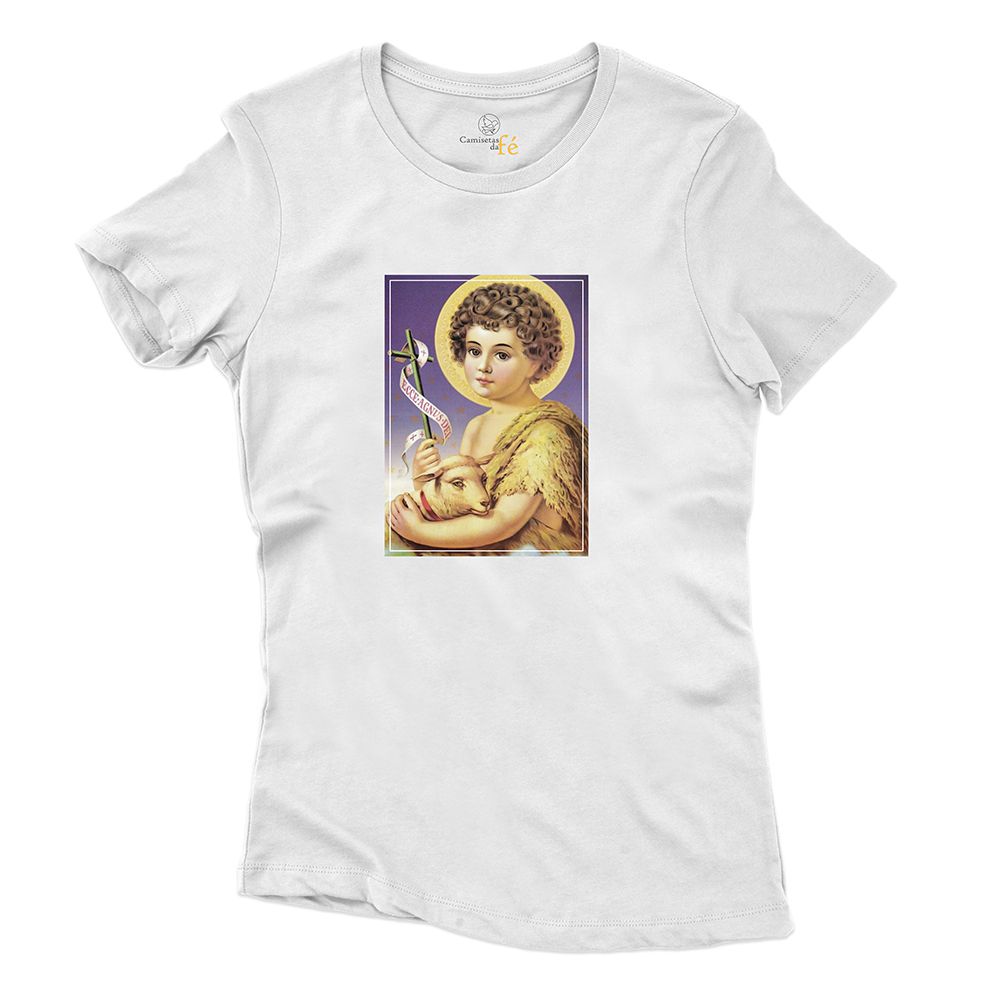 Baby Look Branca São Joao Menino. - CAMISETAS DA FÉ