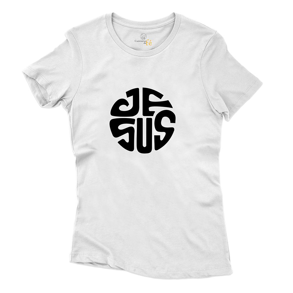 Baby Look Branca Frases Jesus. - CAMISETAS DA FÉ