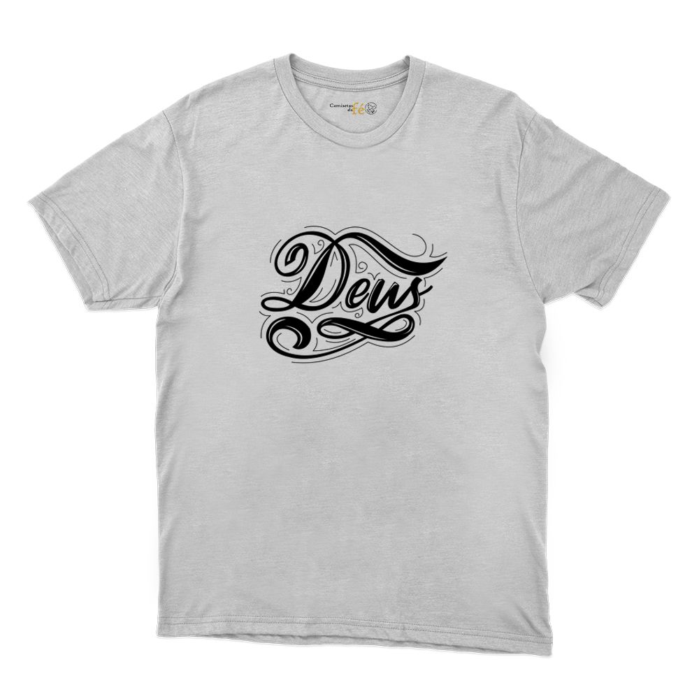Camiseta Branca - Deus. - CAMISETAS DA FÉ