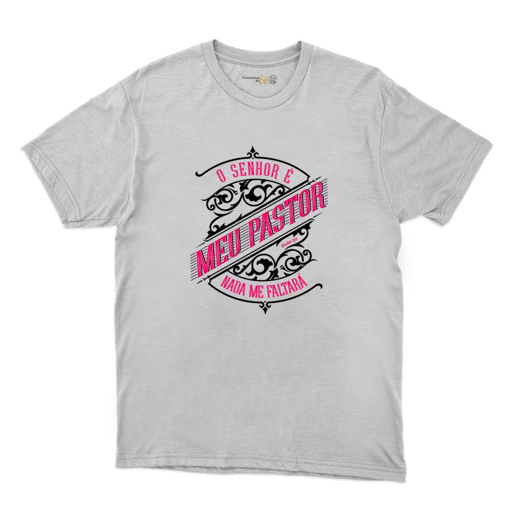 Camiseta Branca - O Senhor é Meu Pastor. - CAMISETAS DA FÉ