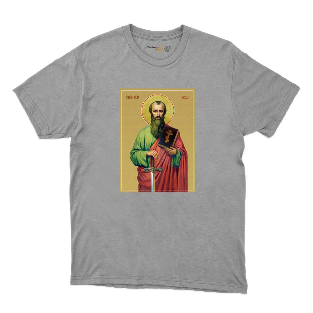 Camiseta Cinza - São Paulo. - CAMISETAS DA FÉ