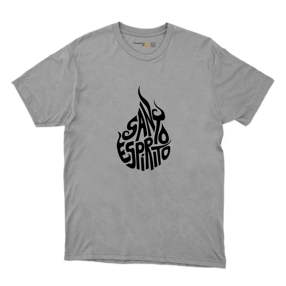 Camiseta Cinza - Santo Espirito - CAMISETAS DA FÉ
