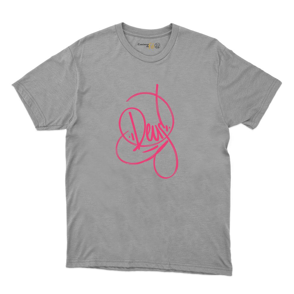 Camiseta Cinza - Deus - CAMISETAS DA FÉ