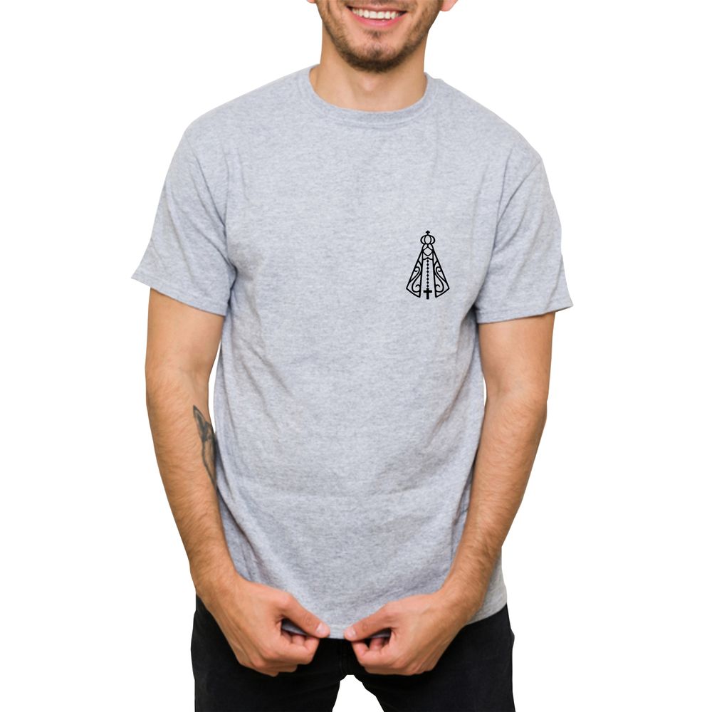 Filhos de Maria - Camiseta Cinza - CAMISETAS DA FÉ