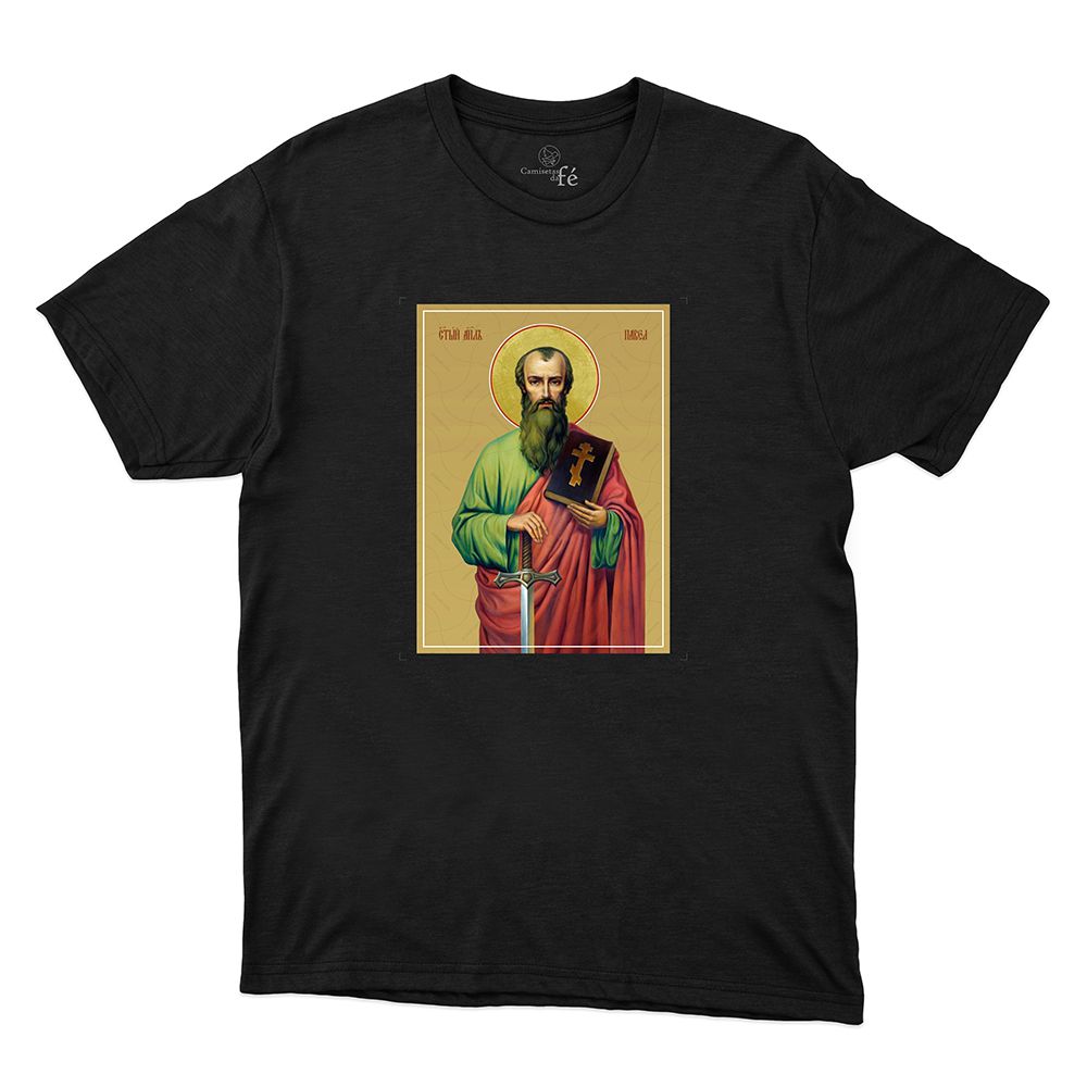 Camiseta Preta - São Paulo - CAMISETAS DA FÉ
