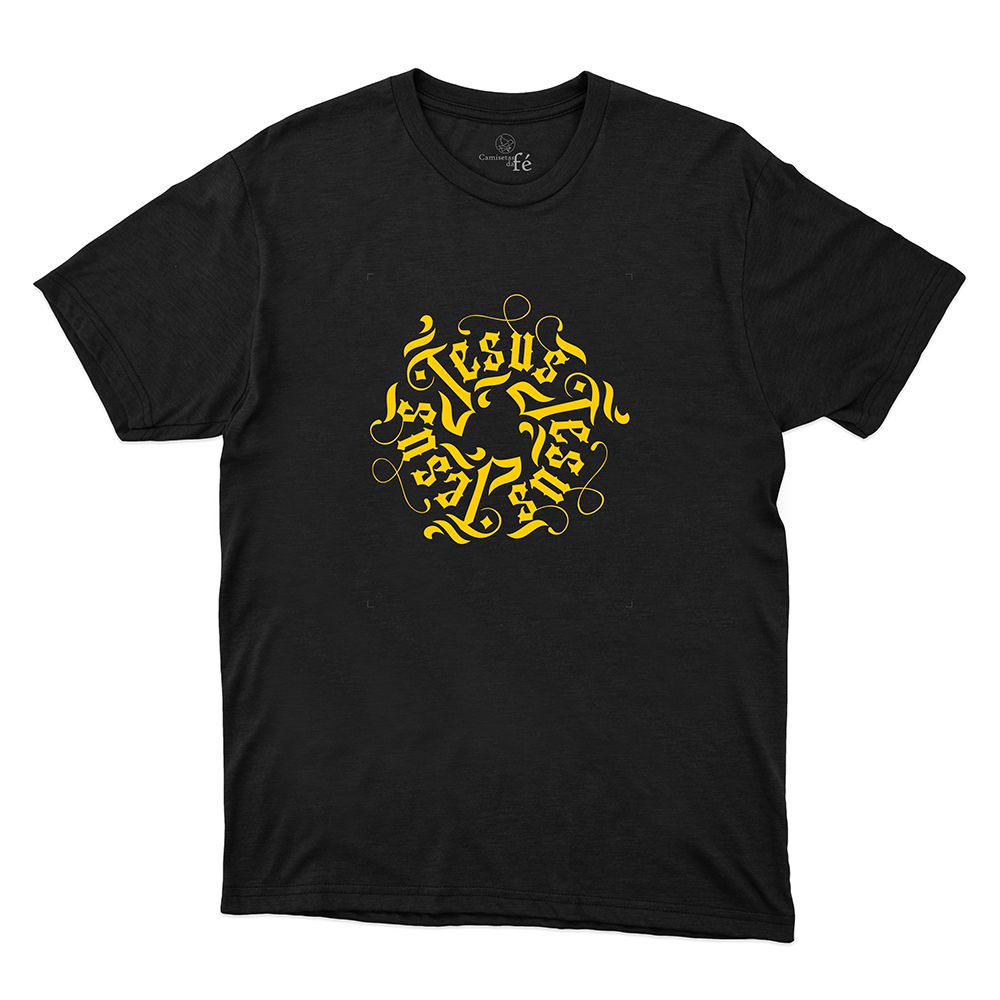 Camiseta Preta - Jesus - CAMISETAS DA FÉ