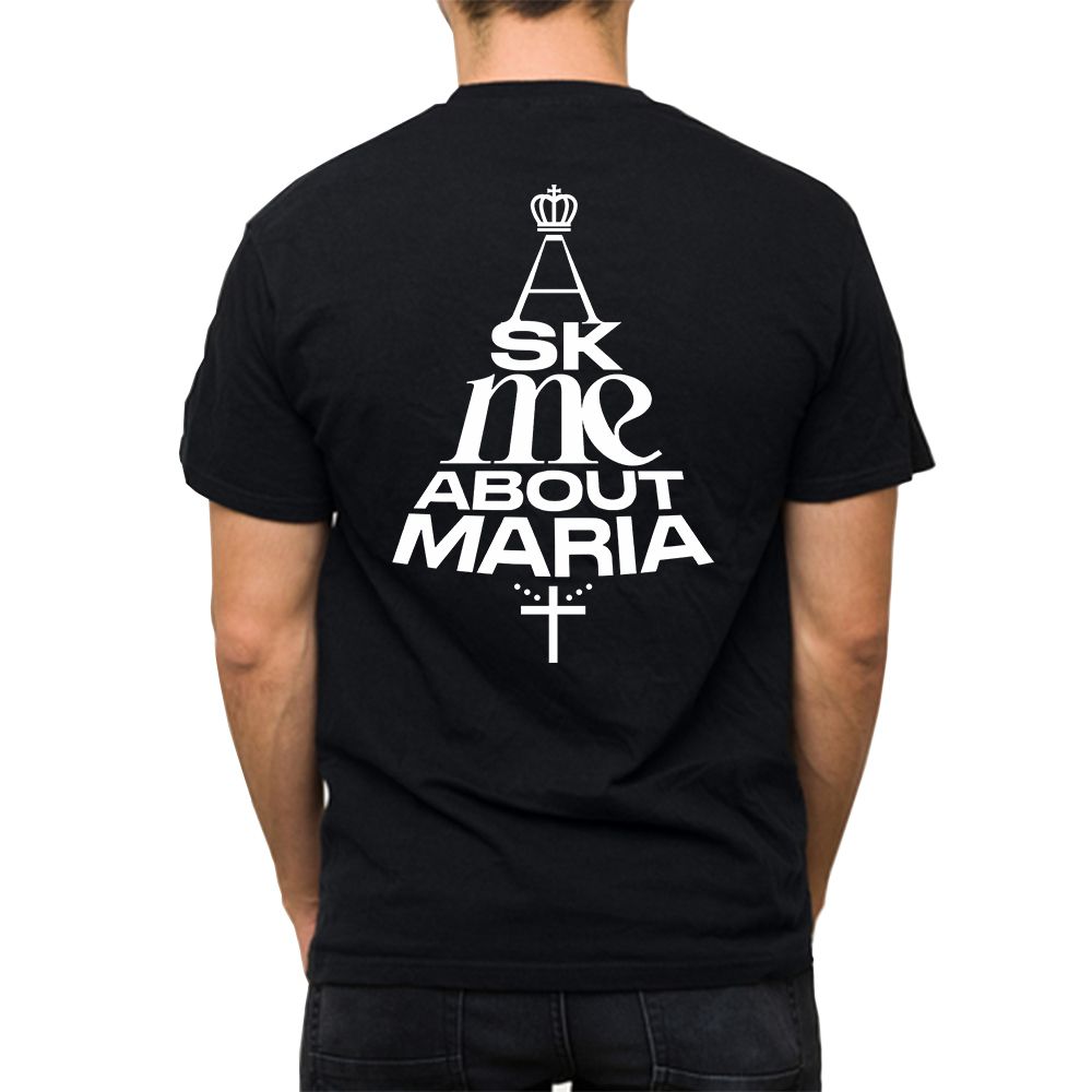 Maria - Camiseta Preta - CAMISETAS DA FÉ