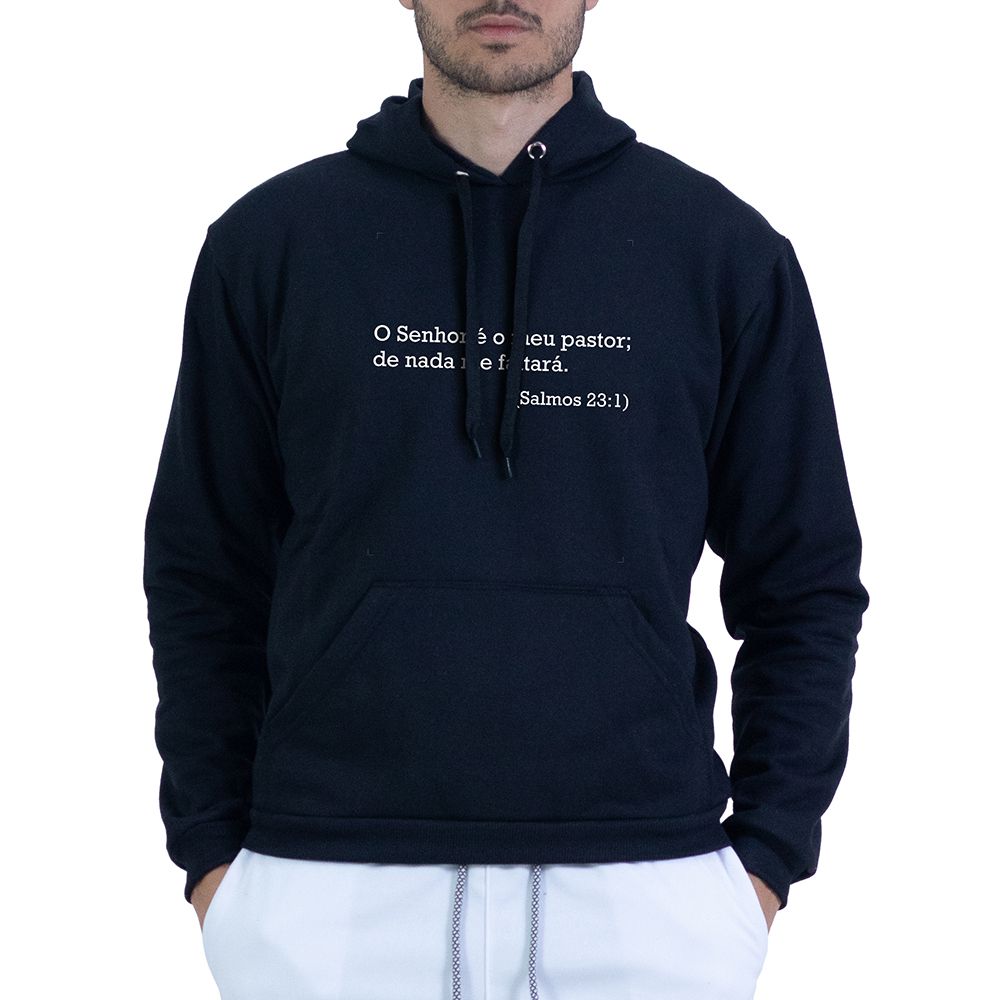 Moletom Preto Unissex - Texto Bíblico - CAMISETAS DA FÉ