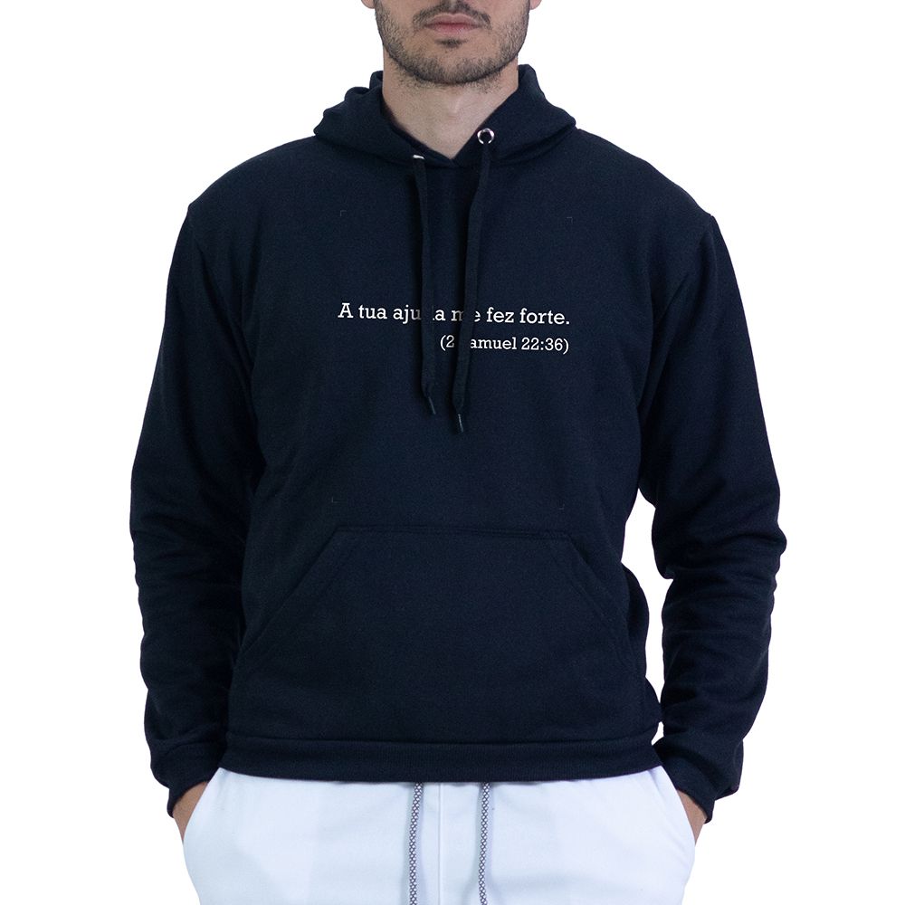 Moletom Preto Unissex - Texto Bíblico - CAMISETAS DA FÉ