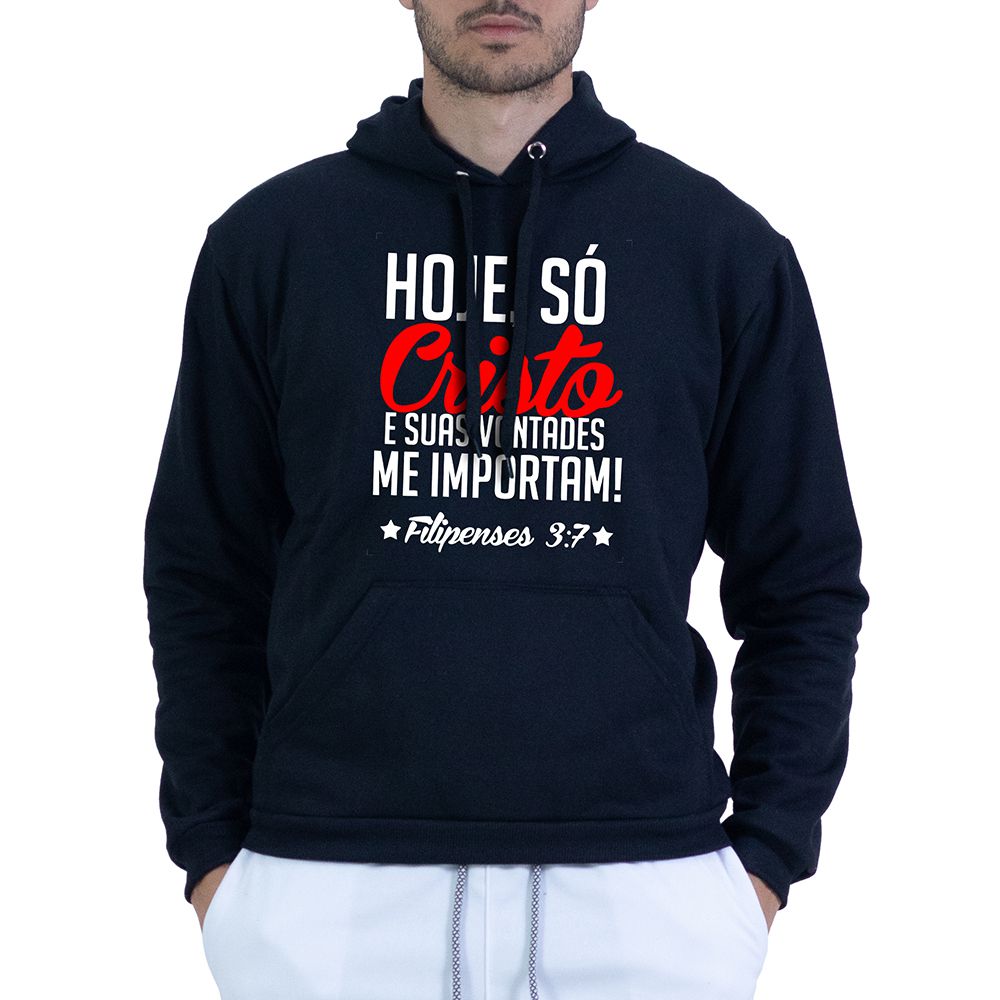 Moletom Preto Unissex - Texto Bíblico - CAMISETAS DA FÉ