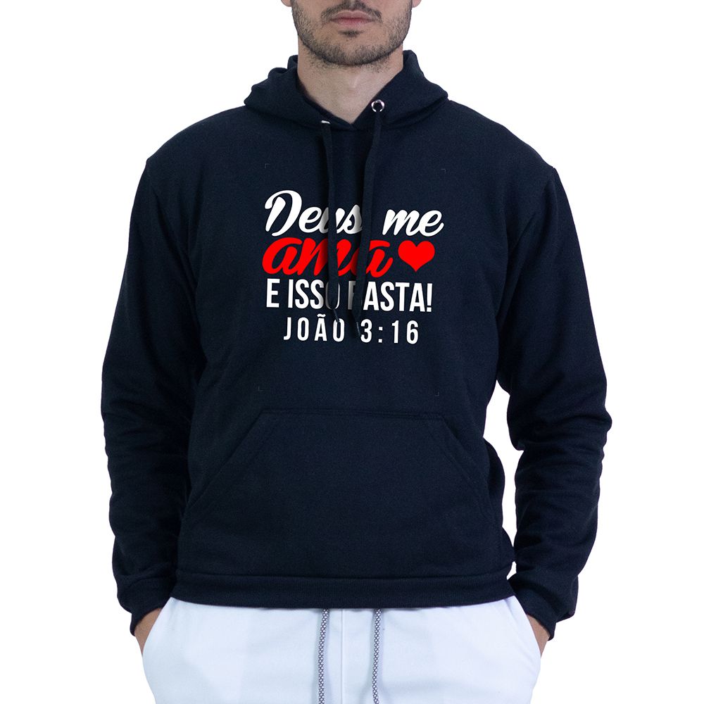 Moletom Preto Unissex - Texto Bíblico - CAMISETAS DA FÉ