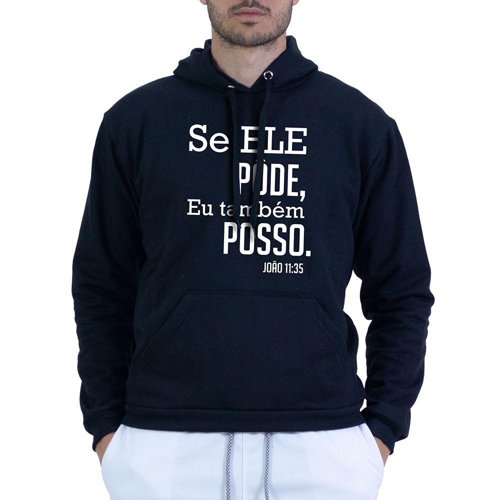 Moletom Preto Unissex - Texto Bíblico - CAMISETAS DA FÉ