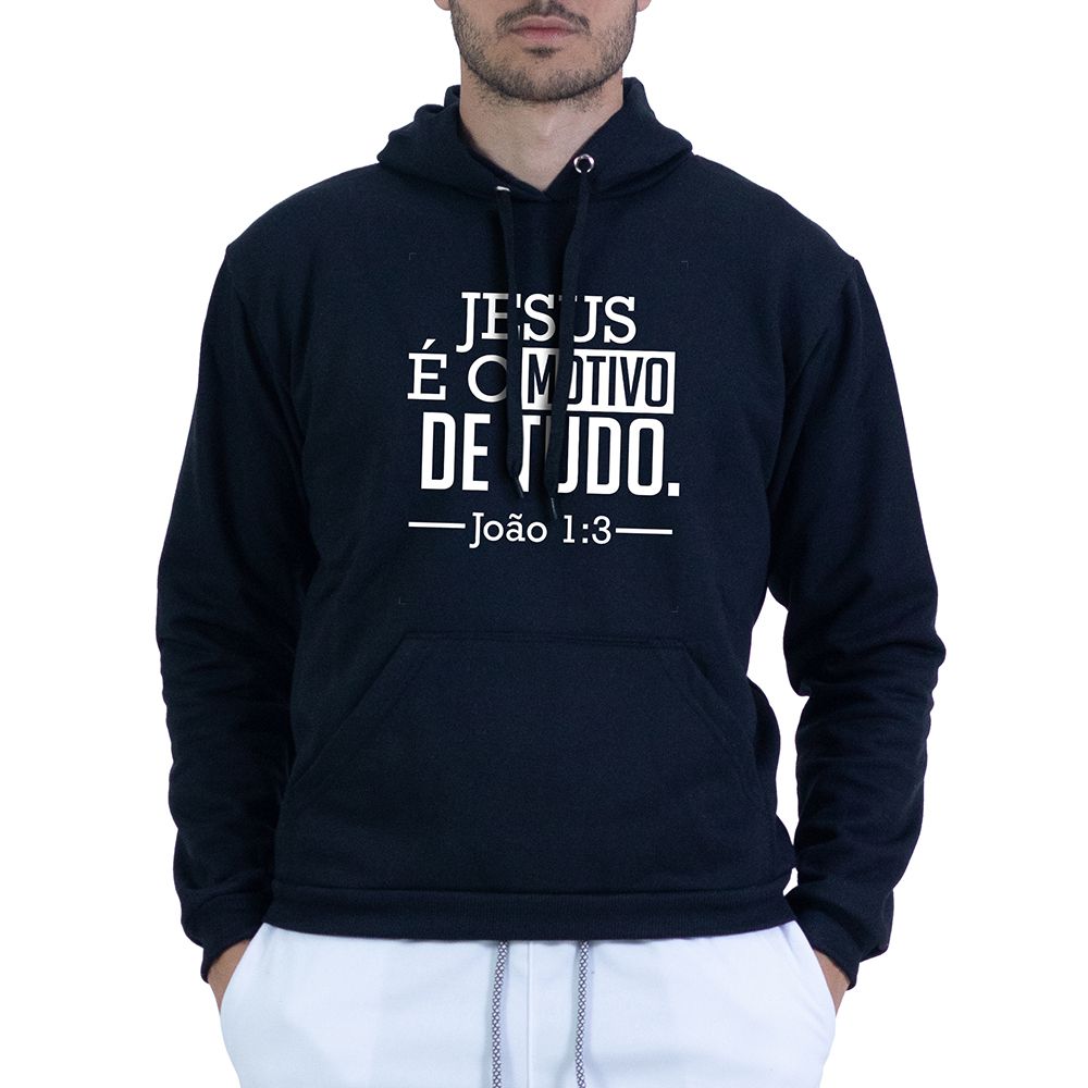 Moletom Preto Unissex - Texto Bíblico - CAMISETAS DA FÉ