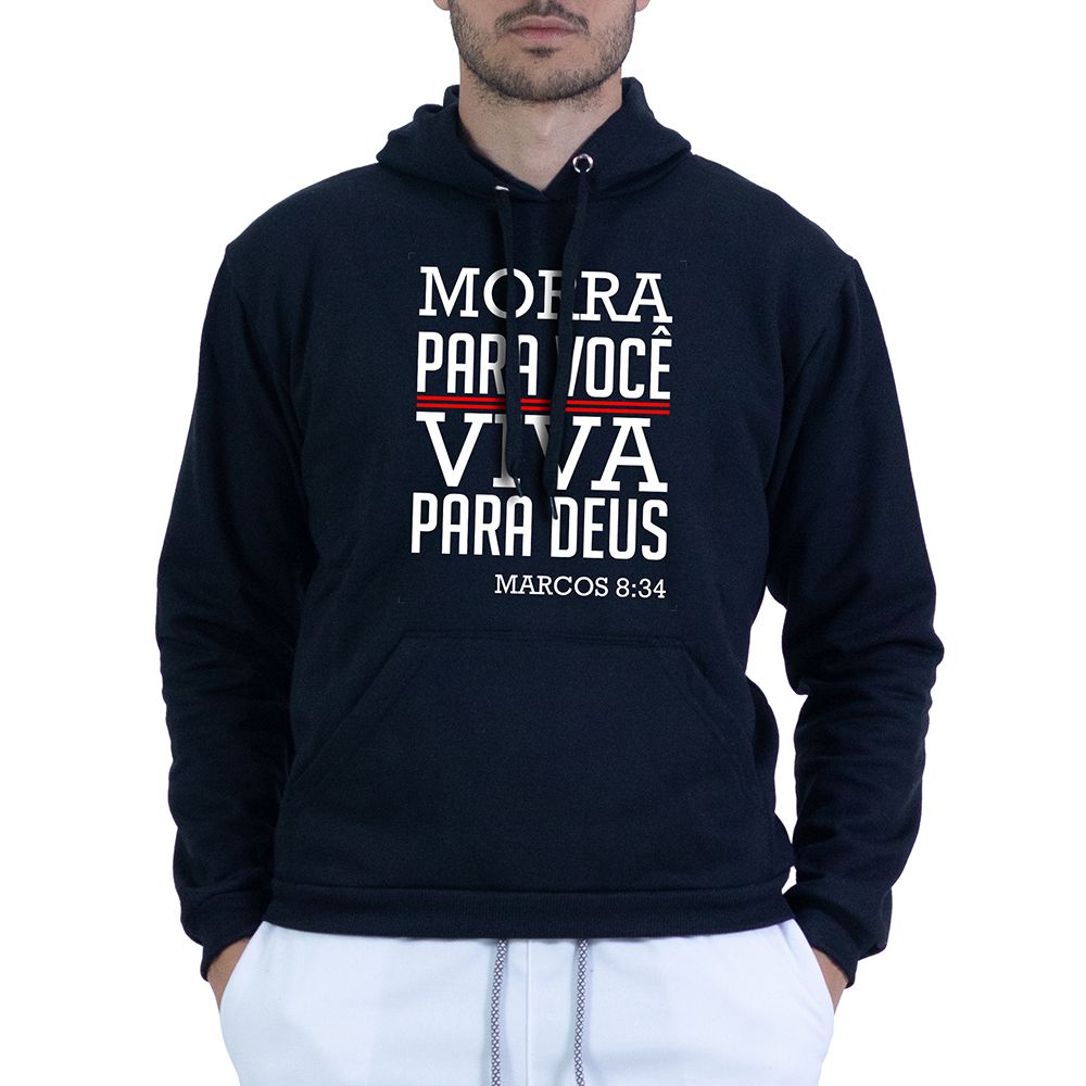 Moletom Preto Unissex - Texto Bíblico - CAMISETAS DA FÉ