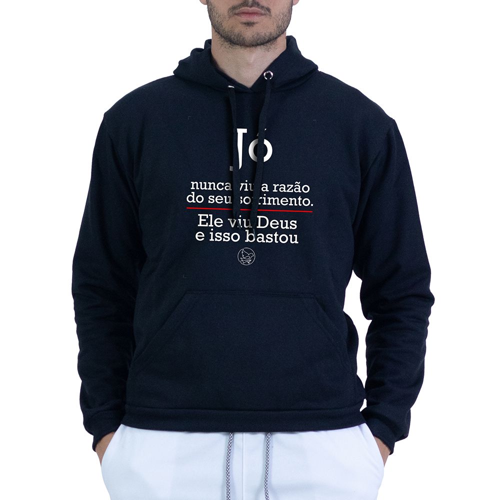 Moletom Preto Unissex - Texto Bíblico - CAMISETAS DA FÉ