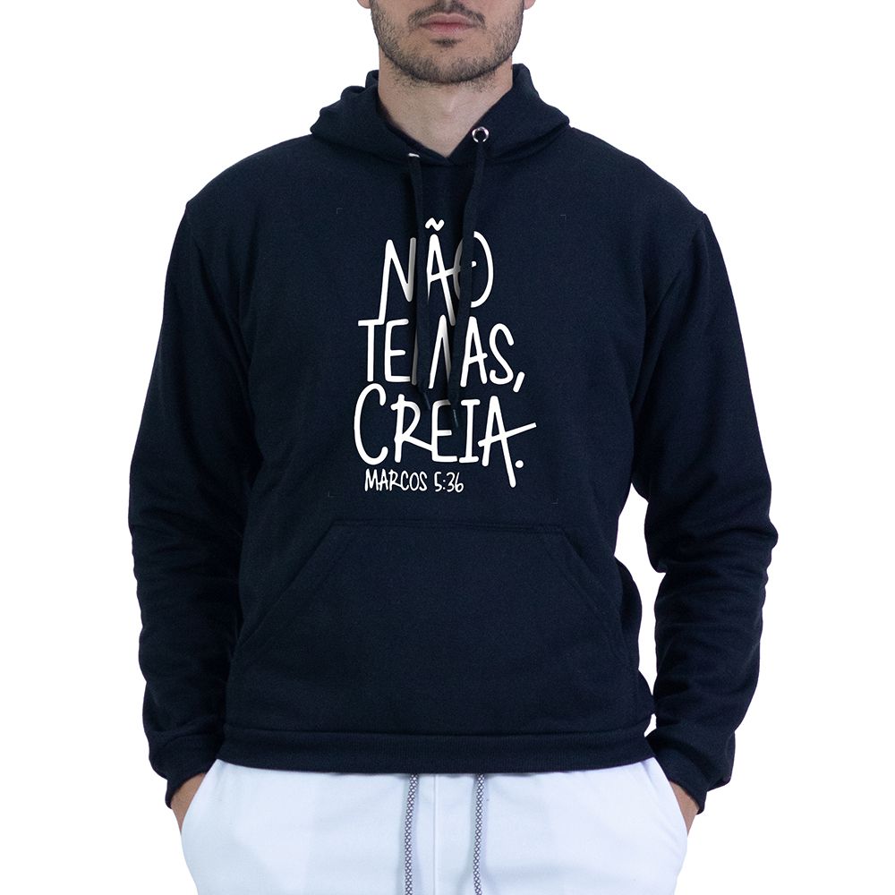 Moletom Preto Unissex - Texto Bíblico - CAMISETAS DA FÉ