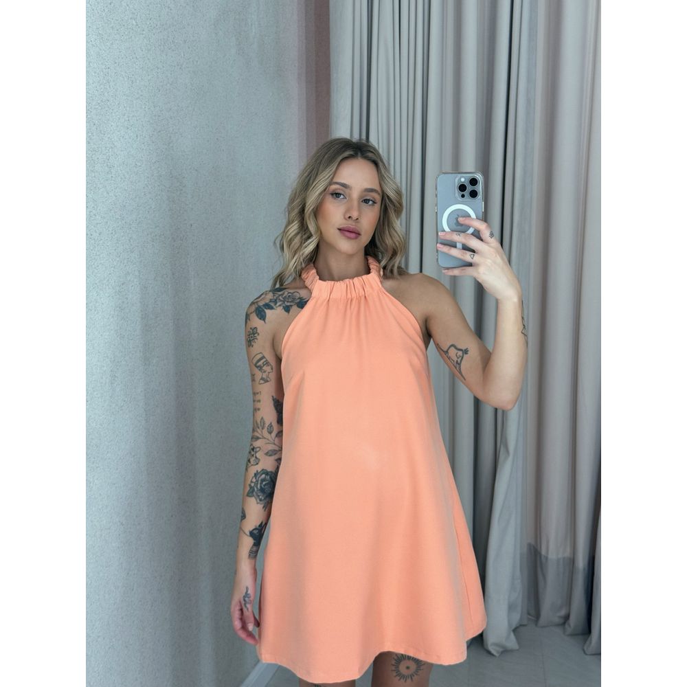 VESTIDO REGINA LISO CAVADO CAROLLA FERRARO