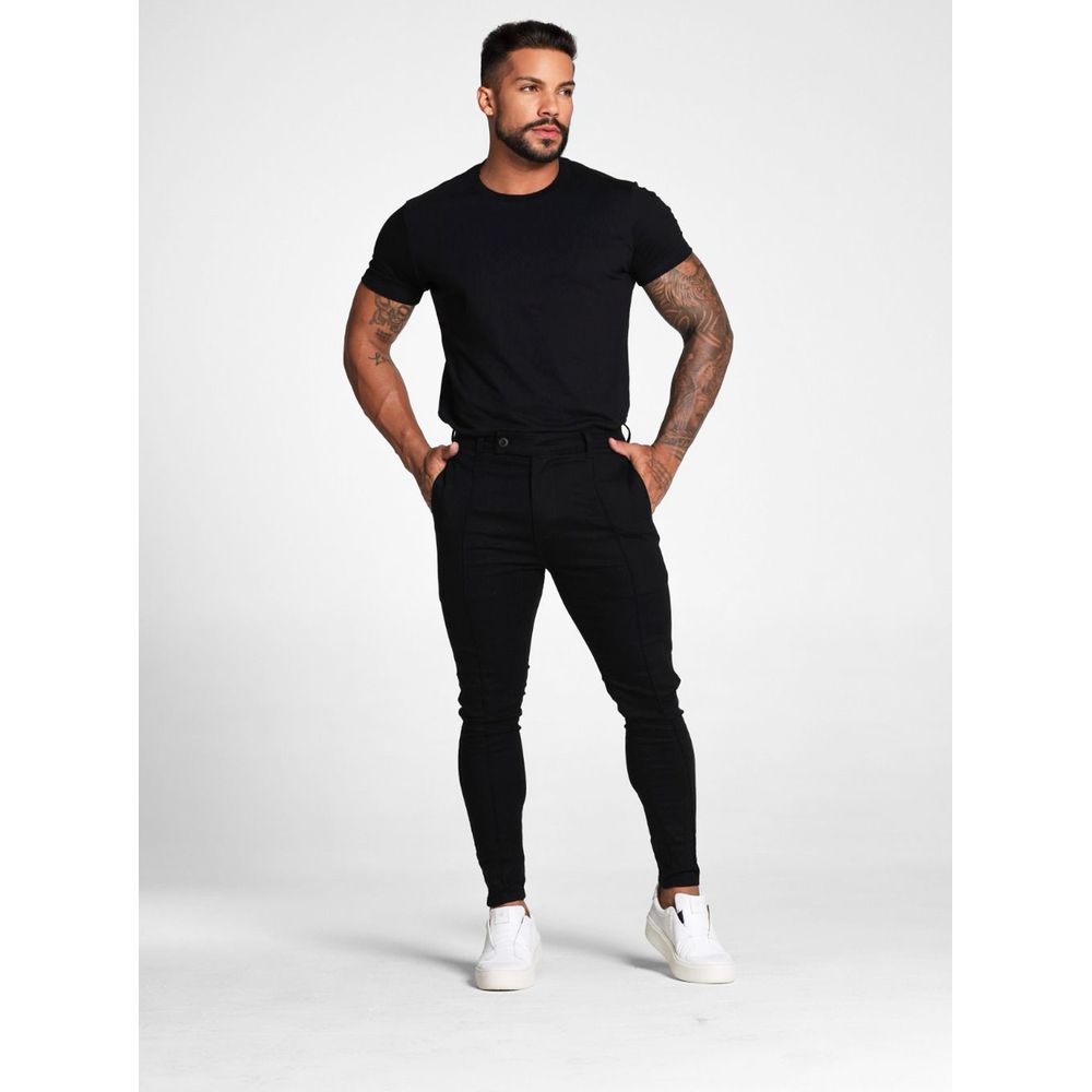 Calça Alfaiataria Italiana Skinny Masculina Codi Jeans Preta