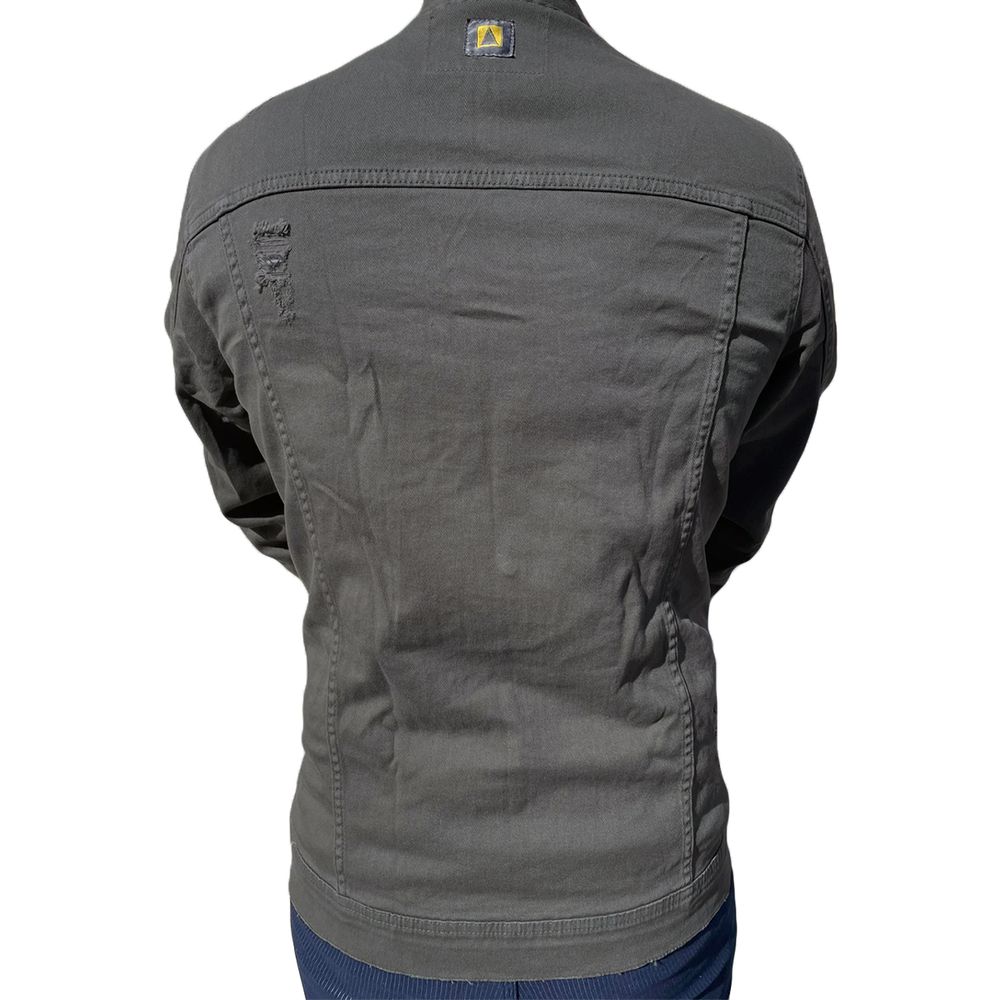 Jaqueta Jeans Slim Cinza Escuro Masculina Austin Club Premium