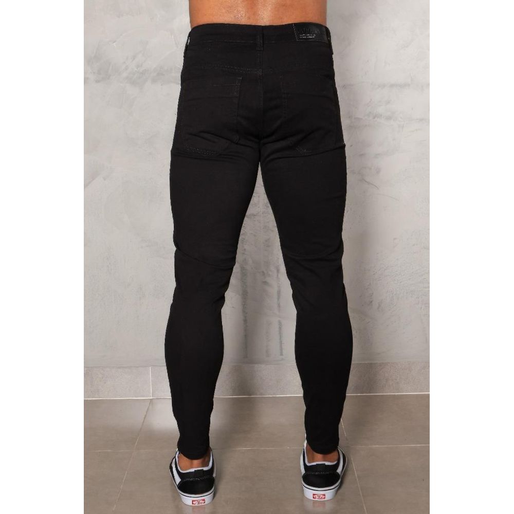 Calça Preta Skinny Masculina Faixa Lateral Street Codi Jeans