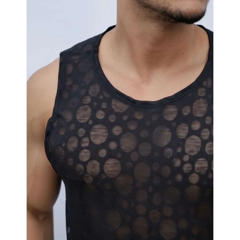 Camiseta Regata Masculina Destroyed Telinha Relaxed Premium