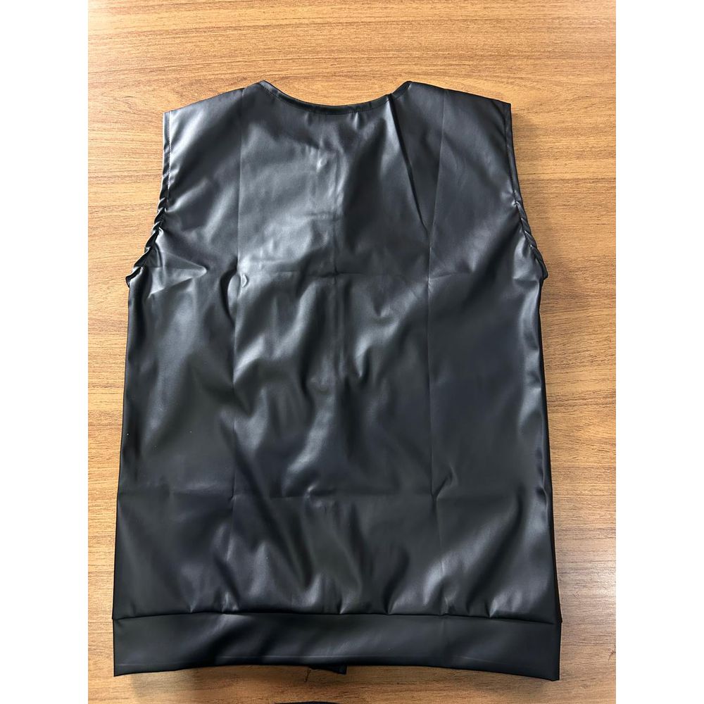 Colete Masculino Courino Lacapa Bolso Cargo Streetwear Preto Preto