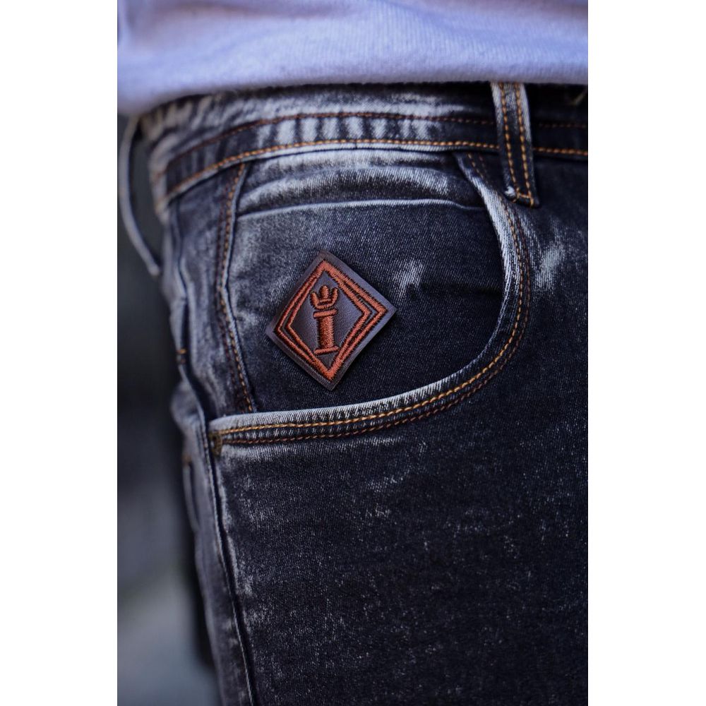 Calça Preta Marmorizada Skinny Streetwear Premium Codi Jeans