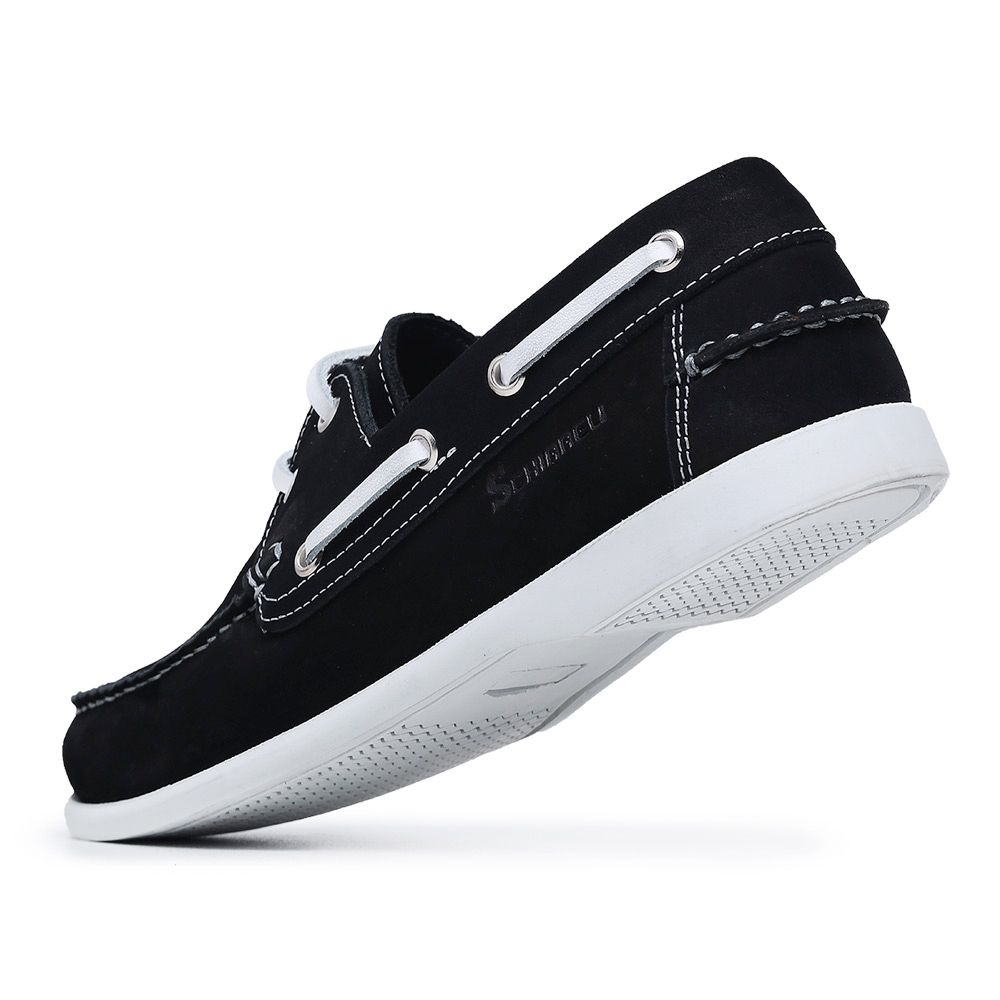Dockside Mocassim Couro Nobuck Driver Casual Preto Masculino