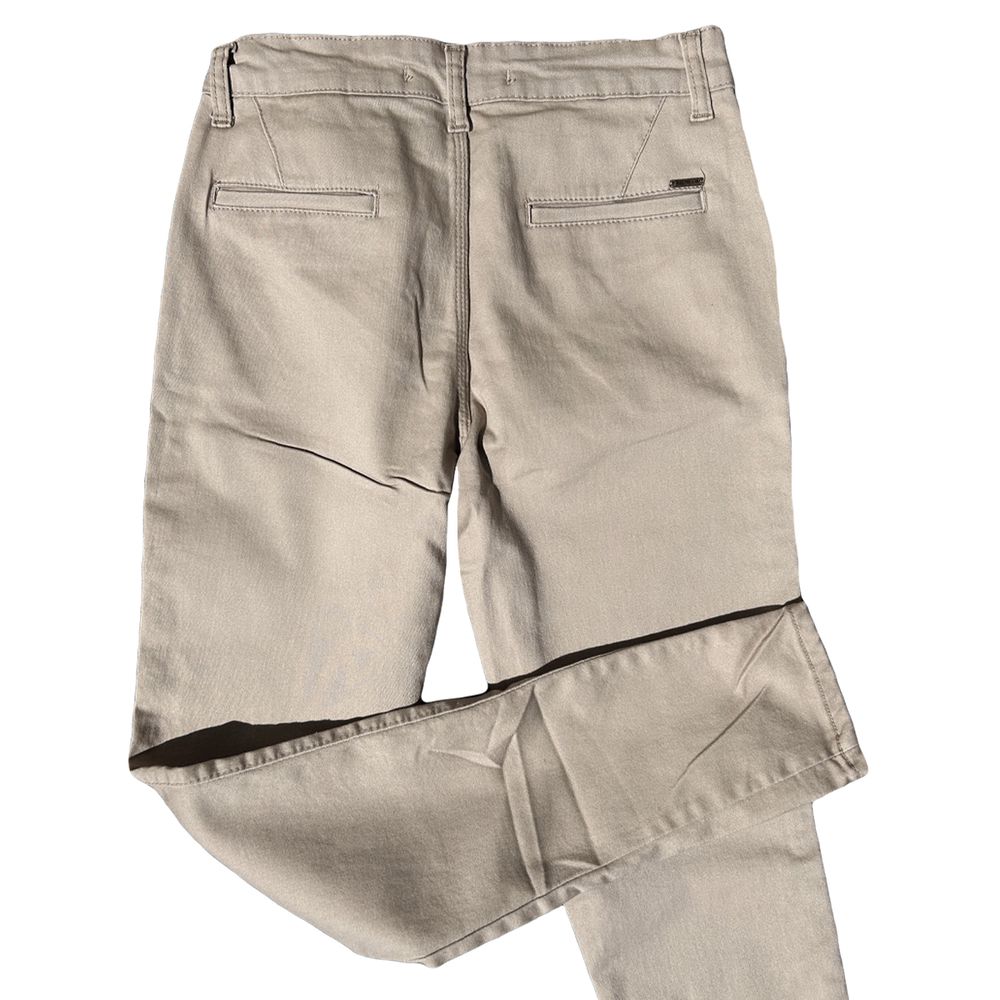 Calça Alfaiataria Bege Skinny Social Chino Premium Masculina