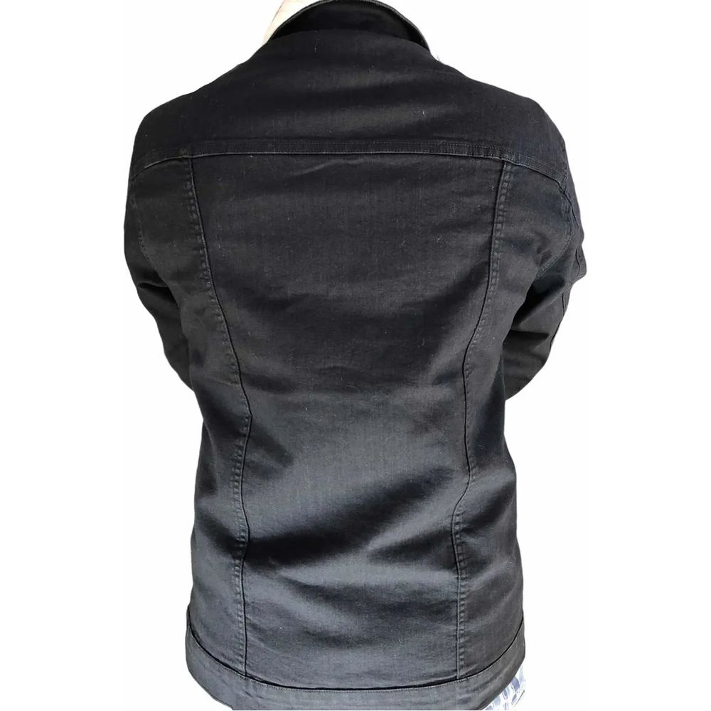Jaqueta Preta Slim Detalhe Na Gola Com Pelo Branco Premium