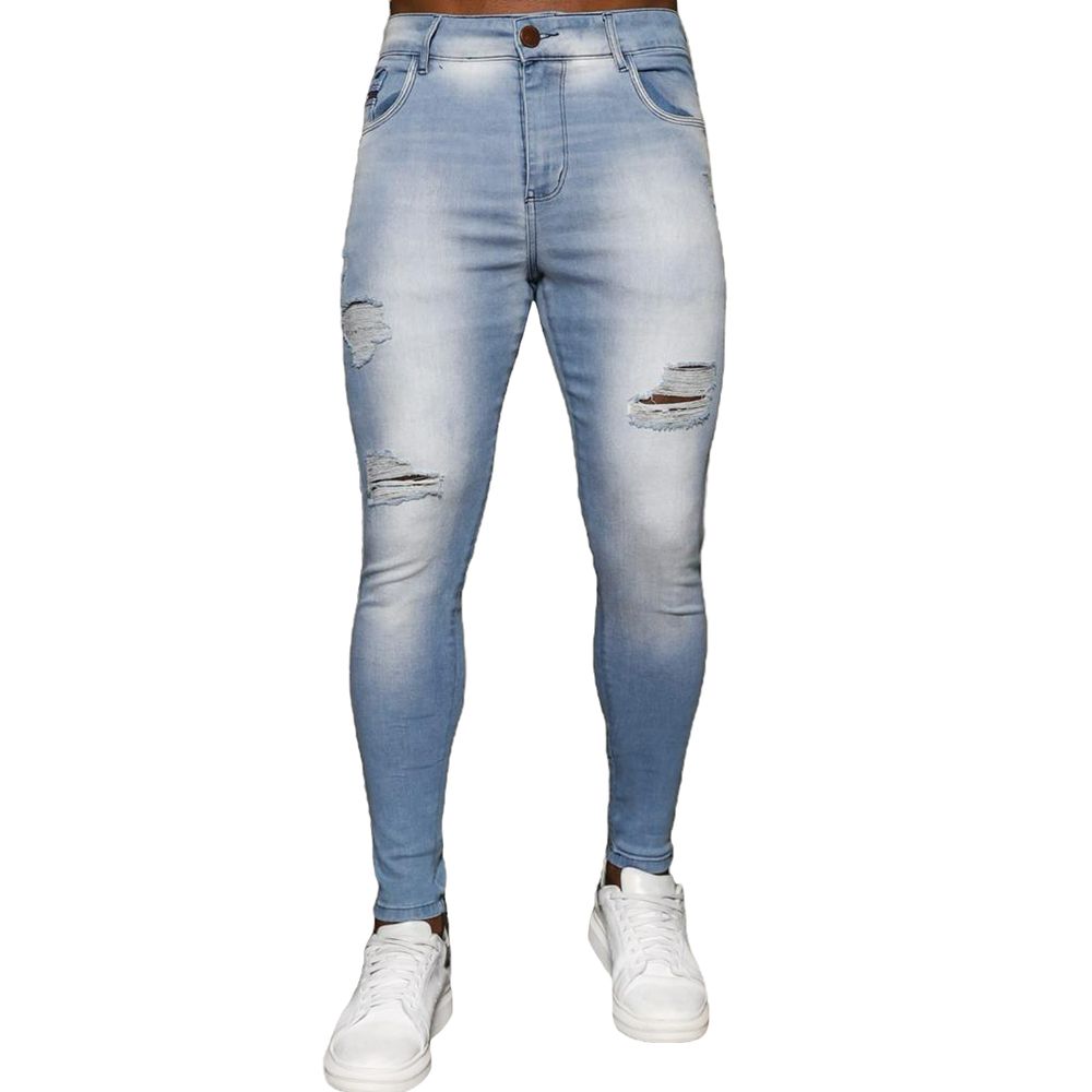 Calça Jeans Skinny Detalhes Com Rasgos Premium - CHIEREGATO OUTLET