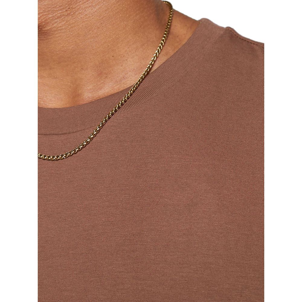 Camiseta Oversized Streetwear Basic Masculina Marrom Over