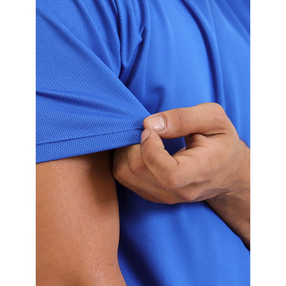 Camiseta Dry Esportiva Slim Manga Curta - Azul Royal