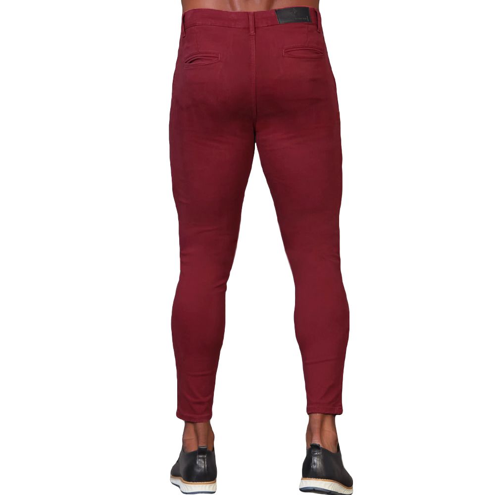 Calça Skinny Alfaiataria Masculina Social Elastano Premium