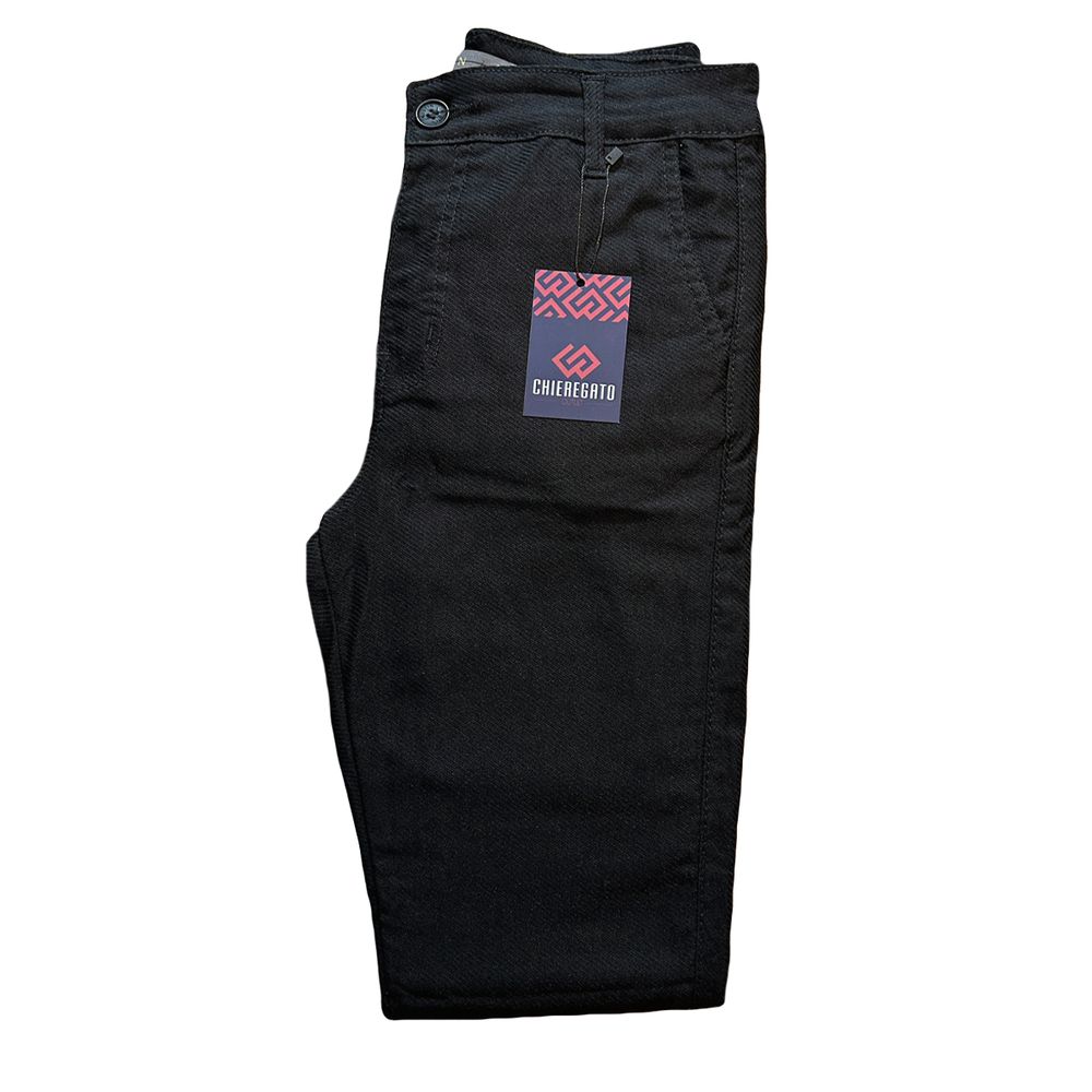Calça Alfaiataria Chino Preta Skinny Texturizada Masculina Premium