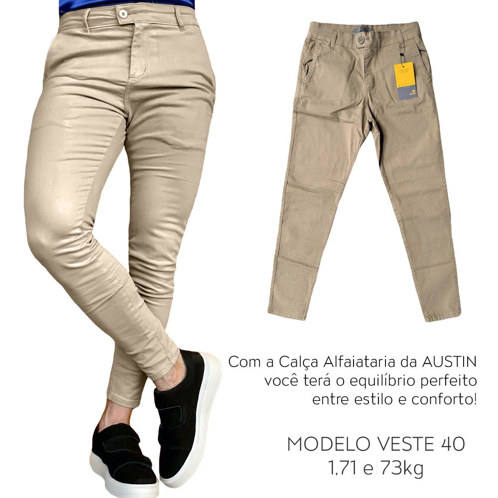 Calça Alfaiataria Skinny Masculina Italiana Premium Elastano