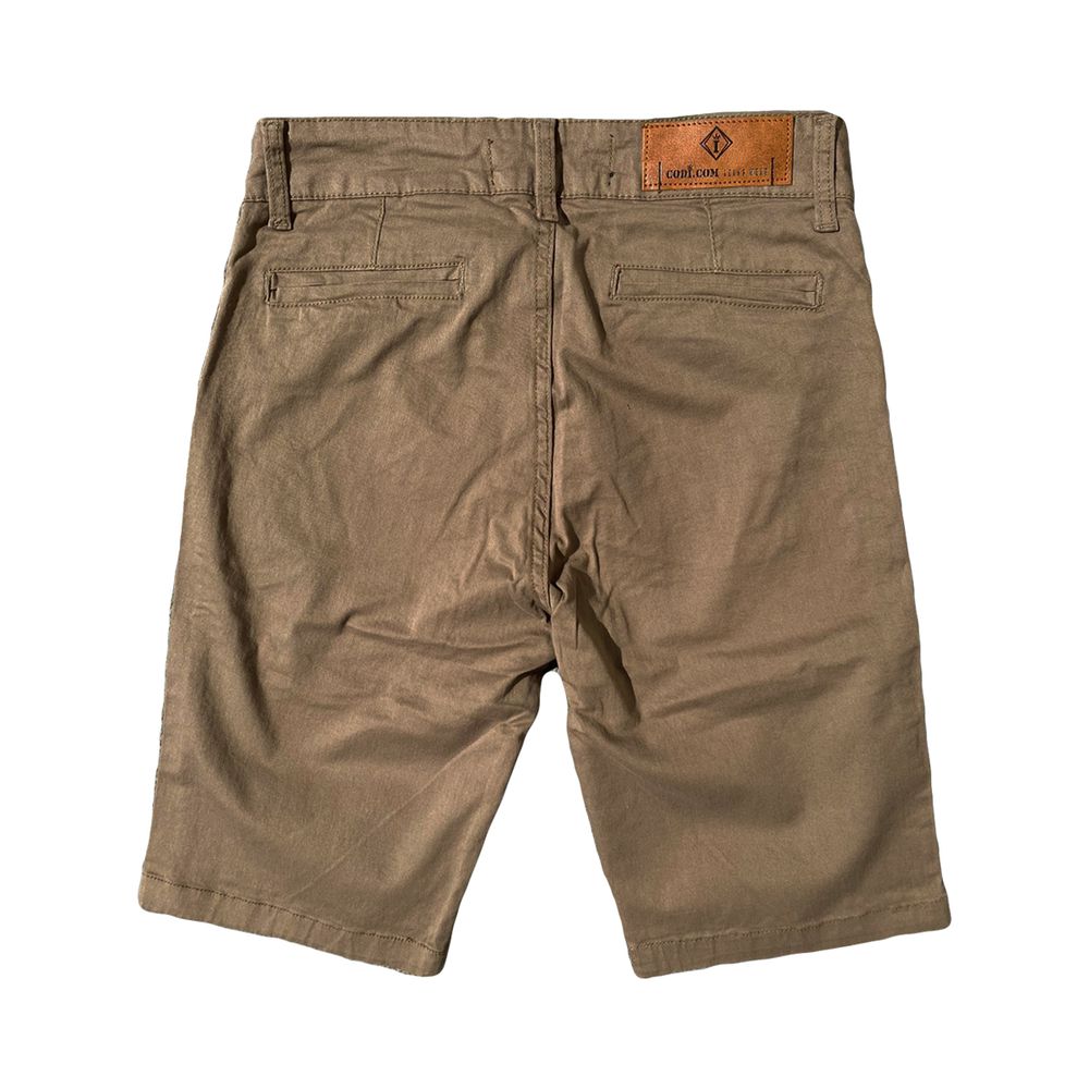 Bermuda Alfaiataria Skinny Marrom Casual Premium Masculina