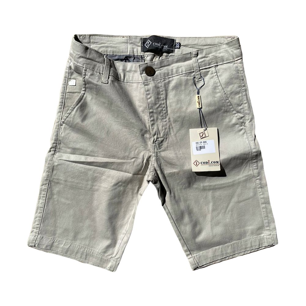 Bermuda Alfaiataria Skinny Areia Casual Premium Masculina