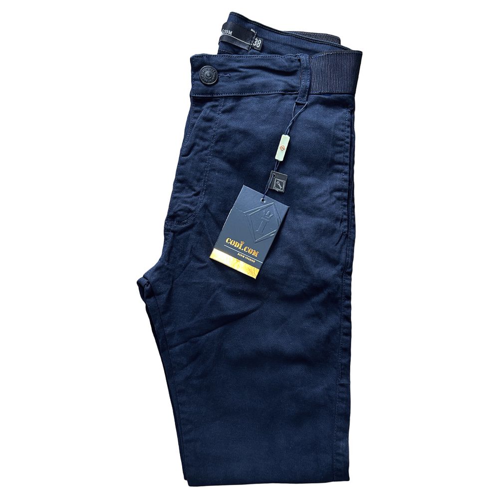 Calça Alfaiataria Social Azul Skinny Cós Elástico Codi Jeans
