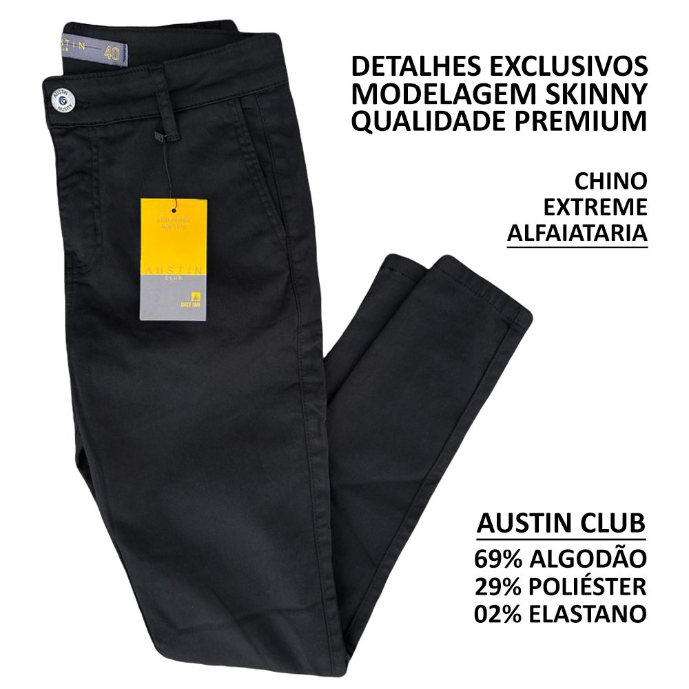 Kit 02 Calças Jogger Sarja Premium Masculina Jeans e Cinza