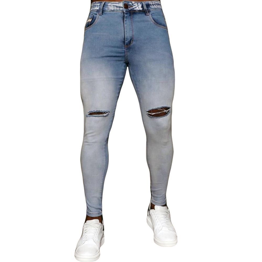 Calça Jeans Skinny Degrade Masculina E Detalhes De... - CHIEREGATO OUTLET
