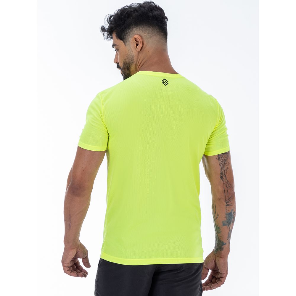 Camiseta Dry Slim Masculina Esportiva Academia Treino - Verde Neon