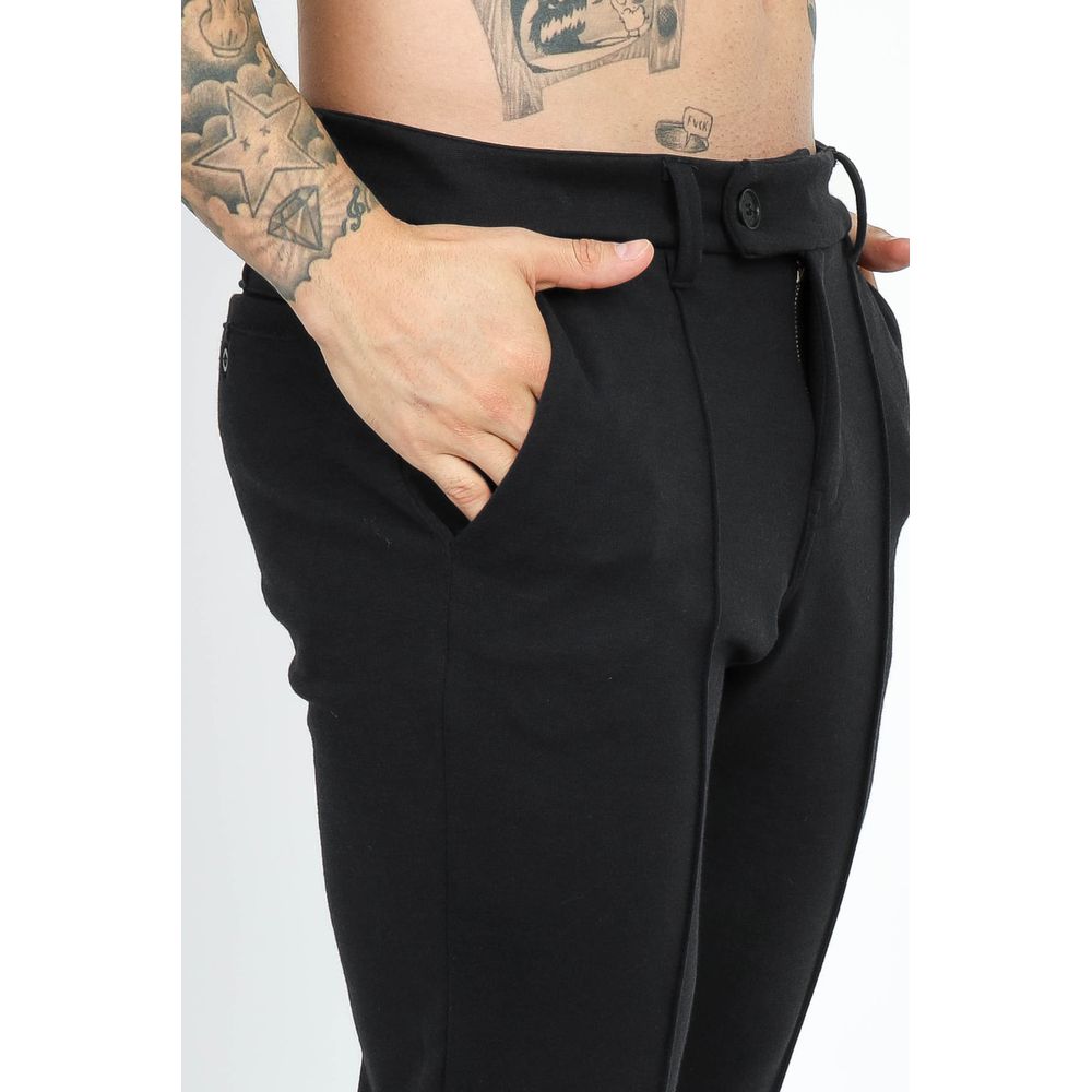 Calça Alfaiataria Moletinho Higuer Slim Fecho Italiano - Preto
