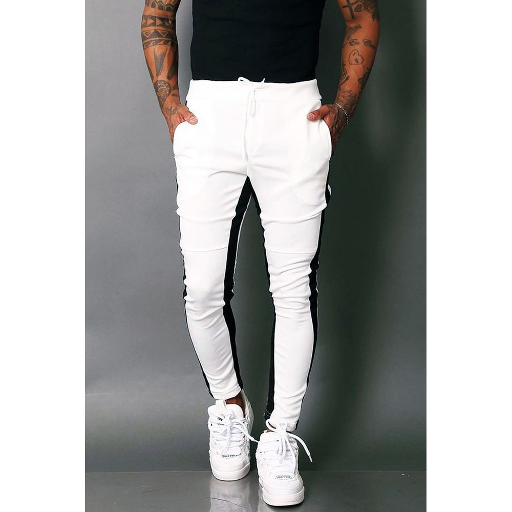 Calça Lacapa Neoprene Moletinho Com Faixa - Branca