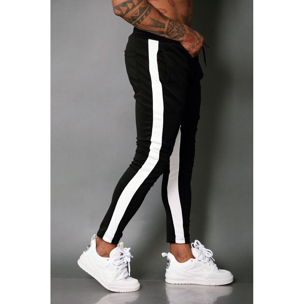 Calça Lacapa Neoprene Moletinho Com Faixa - Preta