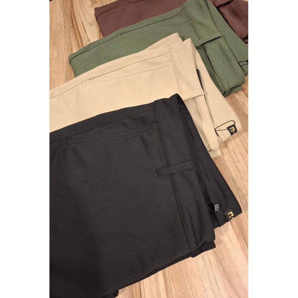 Calça Chino Malha Alfaiataria Jones Masculina Skinny - Preta