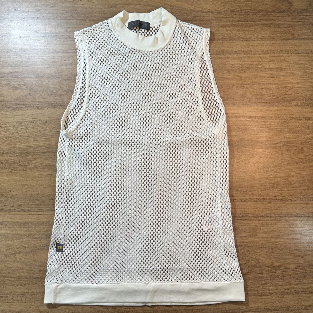 Regata Camiseta Transparente Crochê Gola Alta Slim Masculina Exclusividade Embaixador